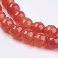 天然石ホワイトジェイドビーズ連売り  染め  ラウンド  ミックスカラー  8mm  穴：1mm  約48個/連  14.9インチ&nbsp;G-R165-8mm-M2