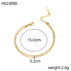 304 Stainless Steel Ball Chain Bracelets&nbsp;STAS-OY012-94G