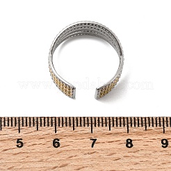Adjustable 304 Stainless Steel Cuff Rings for Women&nbsp;RJEW-B150-01GP-08