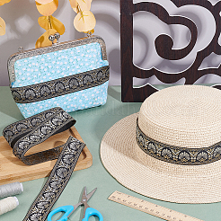 Ethnic Style Polyester Ribbons&nbsp;OCOR-WH0082-544B