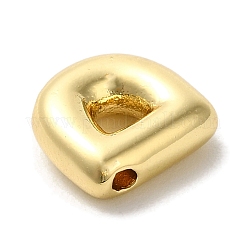 真鍮チャーム  長持ちメッキ  18KGP本金メッキ  文字d  10x9.5x3.5mm  穴：1.2mm&nbsp;KK-S391-02G-D