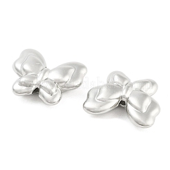 CCBプラスチックビーズ  蝶  プラチナ  17.5x21x6mm  穴：1.8mm&nbsp;X-CCB-S164-61P