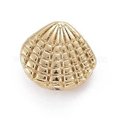 合金ビーズ  鉛フリー＆ニッケルフリー＆カドミウムフリー  ホタテ貝殻  14KGP本金メッキ  12x13.5x4mm  穴：1mm&nbsp;TIBEB-A004-007G-NR