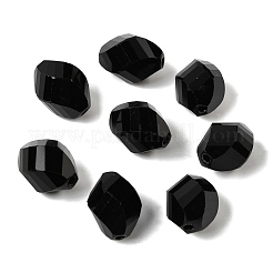 K9ガラス  模造オーストリアクリスタルビーズ  グレードAAA  多面カット  双円錐形  ブラック  10x13mm  穴：0.9~1mm&nbsp;SWAR-F077-13x10mm-23