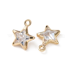 Brass Glass Pendants&nbsp;KK-C253-04G