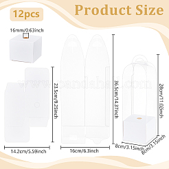Transparent PVC Single Rose Flower Packaging Boxes&nbsp;ABAG-WH0045-32B