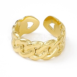 Ion Plating(IP) 304 Stainless Steel Cuff Ring for Women&nbsp;RJEW-C060-21G