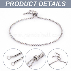 8Pcs 2 Style Adjustable 304 Stainless Steel Slider Bracelets Set&nbsp;BJEW-UN0001-47