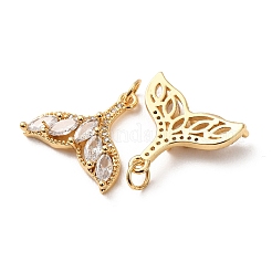 Brass Micro Pave Clear Cubic Zirconia Pendants&nbsp;CU-H002-01G