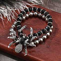 Punk Style Alloy Plastic Charm Bracelets&nbsp;LS-BJEW-K269-01P