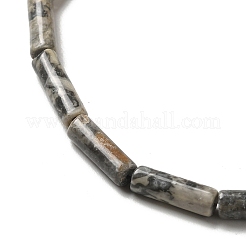 天然多色碧玉/ピカソストーン/ピカソ碧玉ビーズ連売り  コラム  13.5~14x4~4.5mm  穴：1.2mm  約28個/連  15.16''（38.5センチメートル）&nbsp;G-D464-26