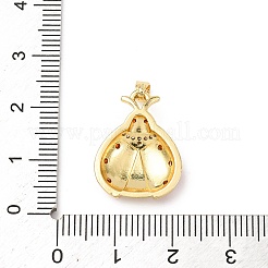 Brass Micro Pave Cubic Zirconia & Enamel Pendants&nbsp;KK-F917-04B
