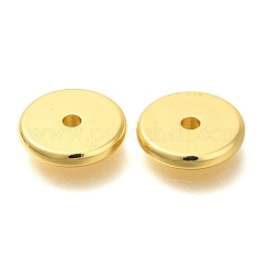 真鍮製スペーサービーズ  フラットラウンド  ゴールドカラー  12x2mm  穴：1.9mm&nbsp;KK-B121-02B-G