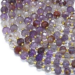 Natural Purple Phantom Quartz Purple Lodolite Quartz Beads Strands&nbsp;G-K389-E78-01