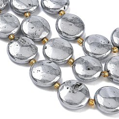Electroplated Natural Druzy Geode Crystal Beads Strands&nbsp;G-G459-04K