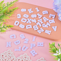 36Pcs 2 Sets 2 Styles Letter A~Z & Number 0~9 Polyester Embroidery Sew On Patches Sets&nbsp;PATC-TA0001-55F