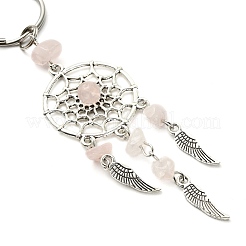Natural Chip Rose Quartz Keychain&nbsp;KEYC-YW0001-01