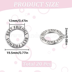 20Pcs Tibetan Style Alloy Linking Rings&nbsp;TIBE-SC0001-96