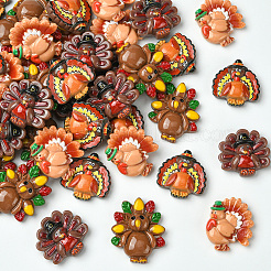 40Pcs 4 Styles Thanksgiving Resin Cabochons&nbsp;RESI-SC0036-39
