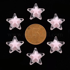 透明なアクリルビーズ  二層ビーズ  スター  ピンク  15.5x16x9.5mm  穴：3mm  約569個/500g&nbsp;TACR-S152-11A-08