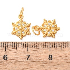 Brass Micro Pave Cubic Zirconia Charms&nbsp;KK-C157-21G