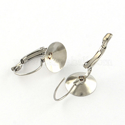 Smooth Surface 304 Stainless Steel Leverback Earring Findings&nbsp;STAS-R063-101