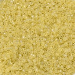 シリンダーシードビーズ  つや消しab色  丸い穴  均一サイズ  きいろ  2x1.5mm  穴：0.8mm  約888個/10g&nbsp;X-SEED-H001-F09