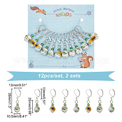 Handmade Porcelain Pendant Stitch Markers&nbsp;HJEW-AB00423