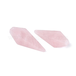 天然石ローズクォーツペンダント  矢じりチャーム  42~44x12~13.5x12~13.5mm  穴：1.2~1.6mm&nbsp;G-N362-22F