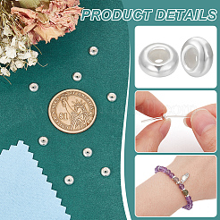 8Pcs Sterling Silver Beads&nbsp;STER-BC0002-48A-S