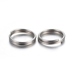 変色しにくい304ステンレススチール製スプリットリング  ダブルループ丸カン  ステンレス鋼色  7x1mm  内径：5.7mm  単線：0.6mm&nbsp;STAS-P223-22P-10