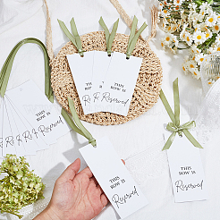 24Pcs 2 Sets Paper Seat Reserved Sign Hanging&nbsp;AJEW-CN0006-21B