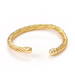 Rack Plating Brass Cuff Bangles&nbsp;BJEW-E071-08G