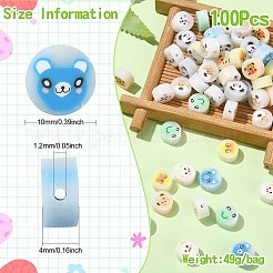 100Pcs Handmade Polymer Clay Beads&nbsp;CLAY-CJ0001-80