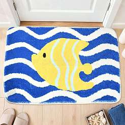 Flocking Fibre Tropical Fish Bath Mat&nbsp;AJEW-FZC0003-05B