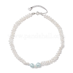 Shell Pearl Bead Beaded Necklaces&nbsp;NJEW-JN04946
