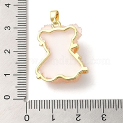 Rack Plating Brass Resin Cubic Zirconia Pendants&nbsp;KK-K274-04G