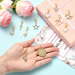 10Pcs 10 Styles Alloy Enamel & Rhinestone Pendant Decorations&nbsp;HJEW-YW00505