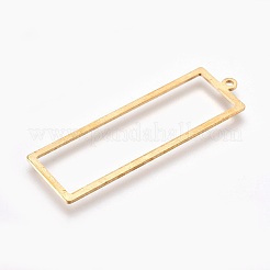 Brass Open Back Bezel Pendants&nbsp;KK-F763-05C