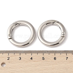 ニッケルメッキ合金スプリングゲートリング  リング  プラチナ  24.5x4mm&nbsp;FIND-Q104-01B-P