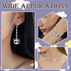 UVメッキ虹色アクリルビーズ15個  ABカラー  パンダ  ミックスカラー  17x18.5x12.8mm  穴：2.5mm&nbsp;MACR-YW0004-41