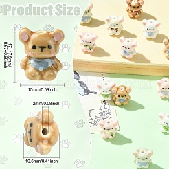 16Pcs 8 Colors Handmade Porcelain Beads&nbsp;PORC-CJ0001-53