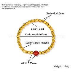 304 Stainless Steel Round Beaded Bracelets for Women&nbsp;JZ6753-2