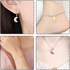 100Pcs 5 Colors Glass Pendants&nbsp;GLAA-CJ0001-64