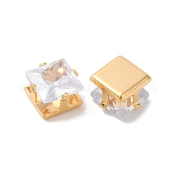Brass Clear Cubic Zirconia Cabochons&nbsp;LS-STAS-M294-30B