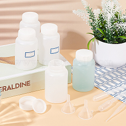 DIYキット  プラスチック液体試薬ボトル、3 ml 使い捨てスポイト、ミニ透明漏斗ホッパー、ラベルペースト付き  透明  約35個/セット&nbsp;DIY-OC0001-59
