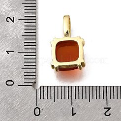 Natural Carnelian(Dyed & Heated) Faceted Square Pendants&nbsp;KK-F899-03C-G