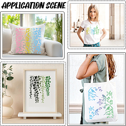 6Pcs 6 Styles Plants Theme PET Plastic Hollow Out Drawing Painting Stencils Templates&nbsp;DIY-GF0012-66