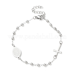 Religion 304 Stainless Steel Link Bracelets&nbsp;BJEW-F524-05B-P