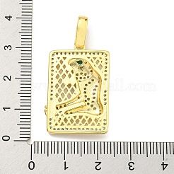 Brass Micro Pave Cubic Zirconia Pendants&nbsp;KK-K354-16G-G